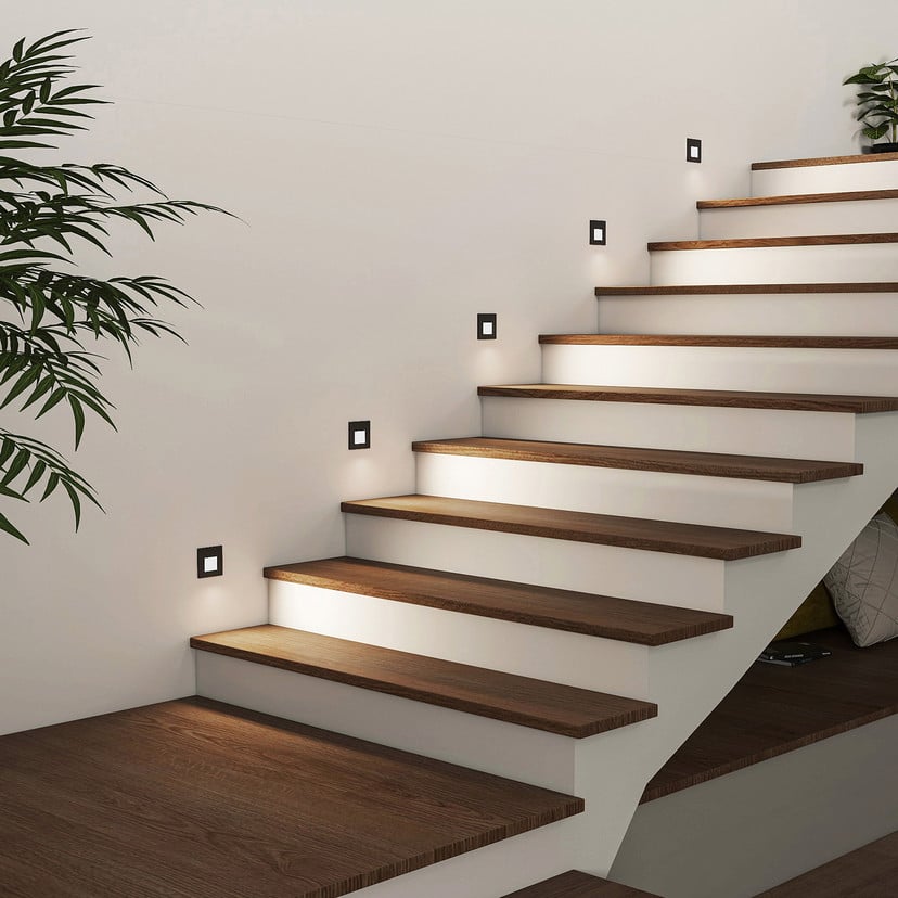 lampenwelt Arcchio LED-Einbaulampe Vexi 7 8 cm x 7 8 cm schwarz CCT 50% Rabatt für begrenzte Zeit