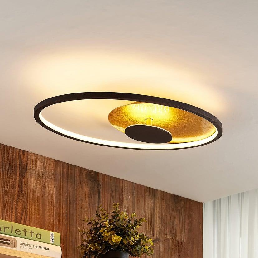 lampenwelt Lindby LED-Deckenleuchte Feival 61 cm rost/gold dimmbar 2025