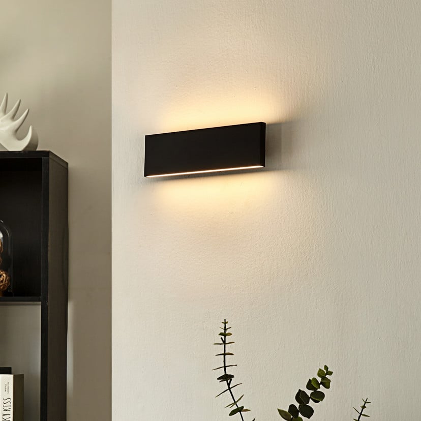 lampenwelt Lindby LED-Wandlampe Ignazia 28cm schwarz Metall up/down Günstiger Verkauf