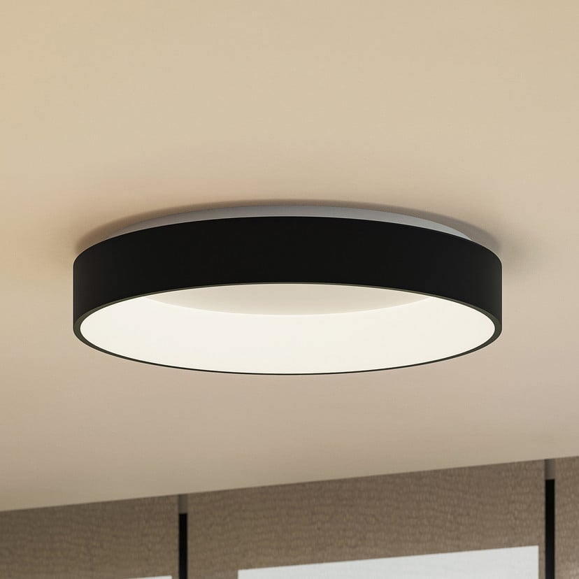 lampenwelt Arcchio LED-Deckenlampe Aleksi Ø 60cm schwarz Metall CCT Fabrikverkauf