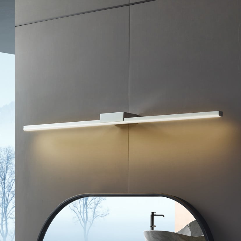 lampenwelt Lucande LED-Spiegellampe Kivana chrom Metall 90 cm IP44 Fabrik Onlineshop