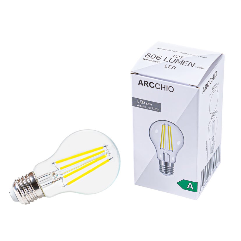 lampenwelt Arcchio LED-Leuchtmittel Filament E27 3 8 W klar 3.000 K Günstig kaufen