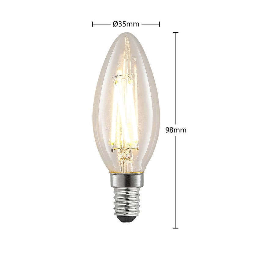 lampenwelt Arcchio LED-Leuchtmittel Filament Kerze E14 4W klar Saisonschlussverkauf