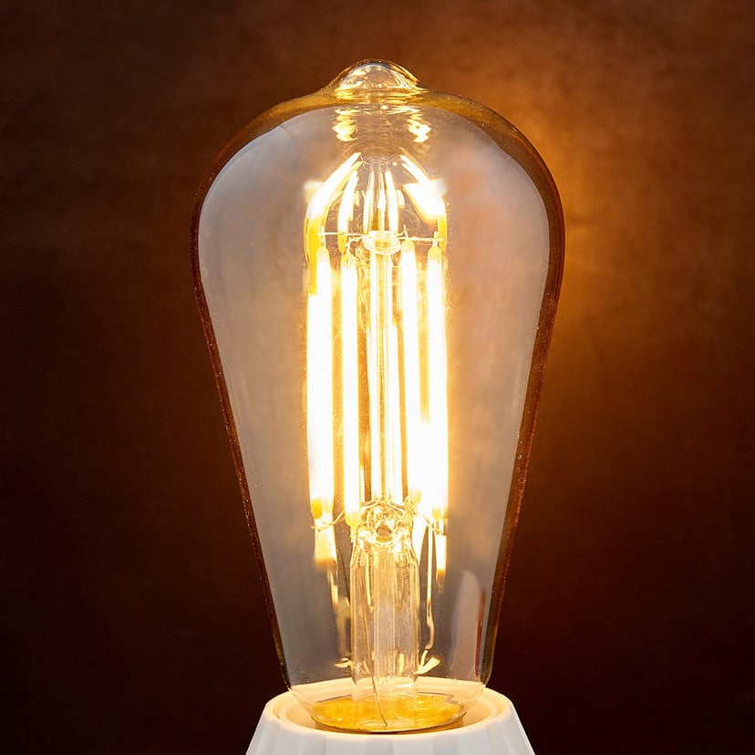 lampenwelt Lindby LED-Leuchtmittel Rustika E27 6W amber 1.800 K Tiefpreis