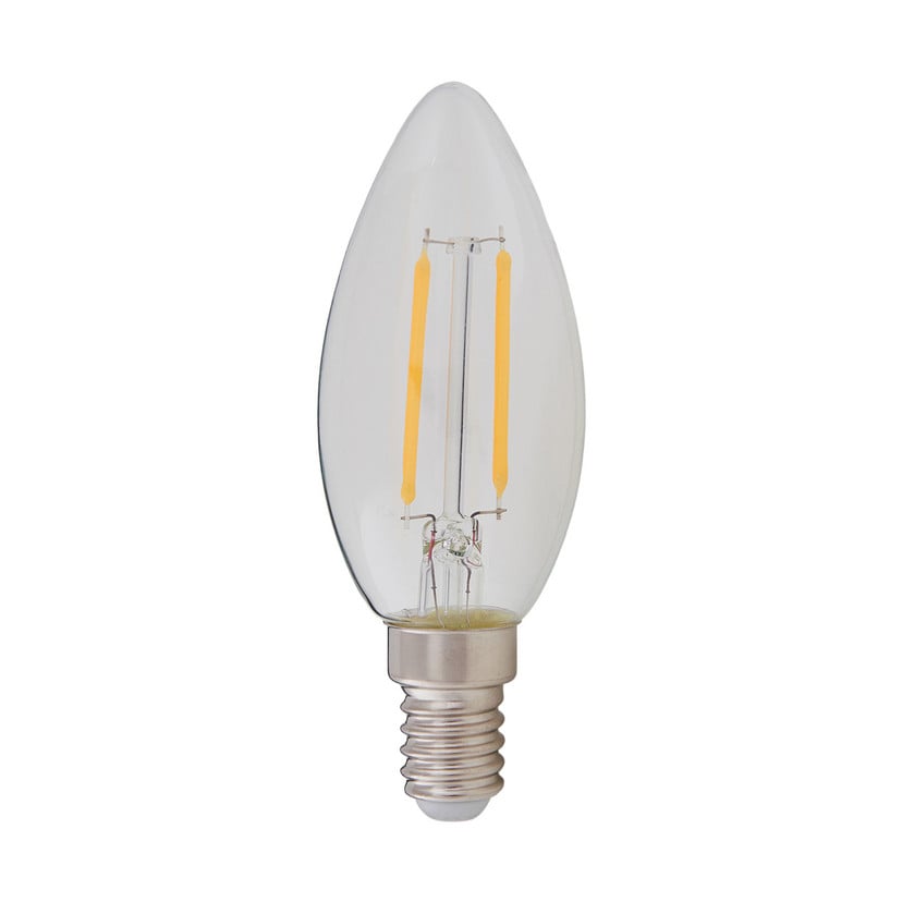 lampenwelt E14 LED-Kerzenlampe Filament 2W klar 2.700 K Vierteljährliche Förderung