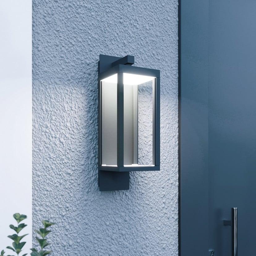 lampenwelt Lucande Smart LED-Außenwandleuchte Ferdinand grau Tuya Begrenztes Angebot