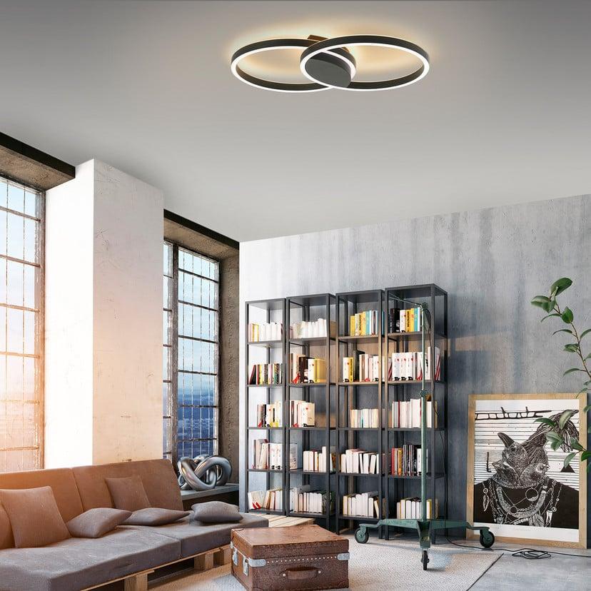 lampenwelt Paul Neuhaus Q-MARKO LED-Deckenleuchte 2fl rund Saisonschlussverkauf