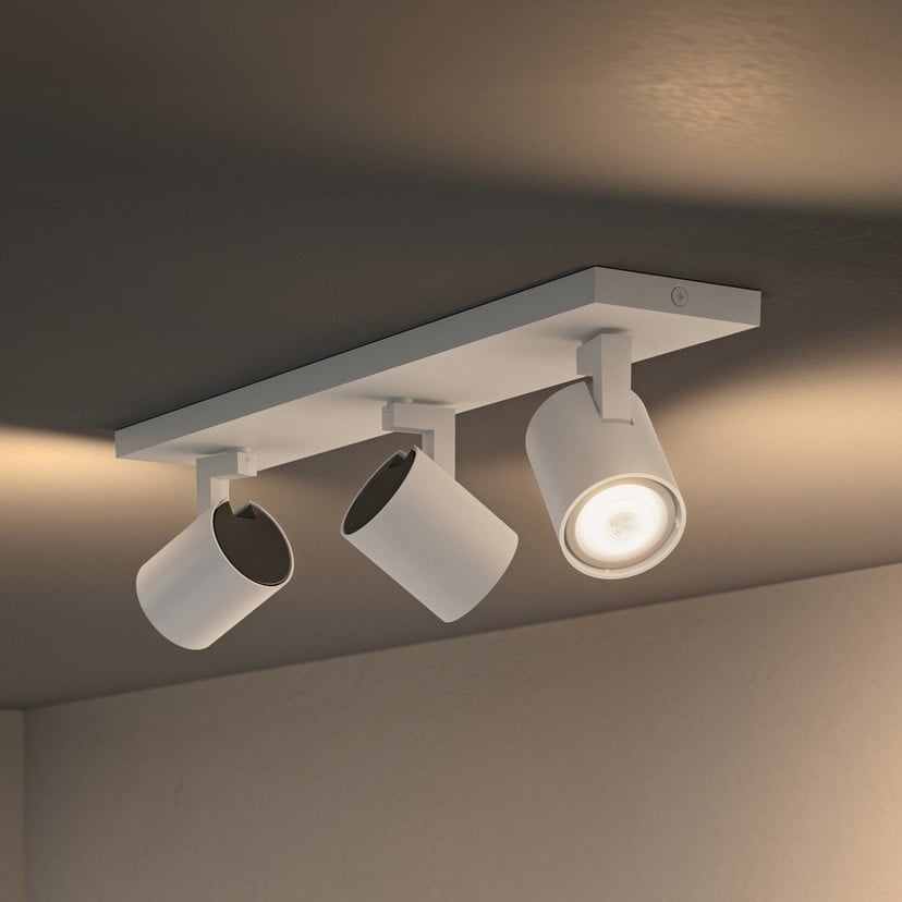 lampenwelt Philips Hue Runner LED-Spot 3-fl. Dimmschalter weiß Heißer Verkauf