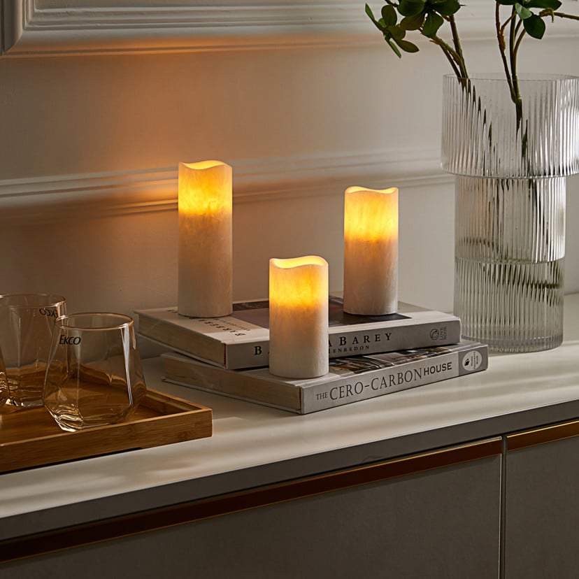 lampenwelt Lindby Candora LED-Kerze 3er-Set Fernbedienung VIP-Rabatte