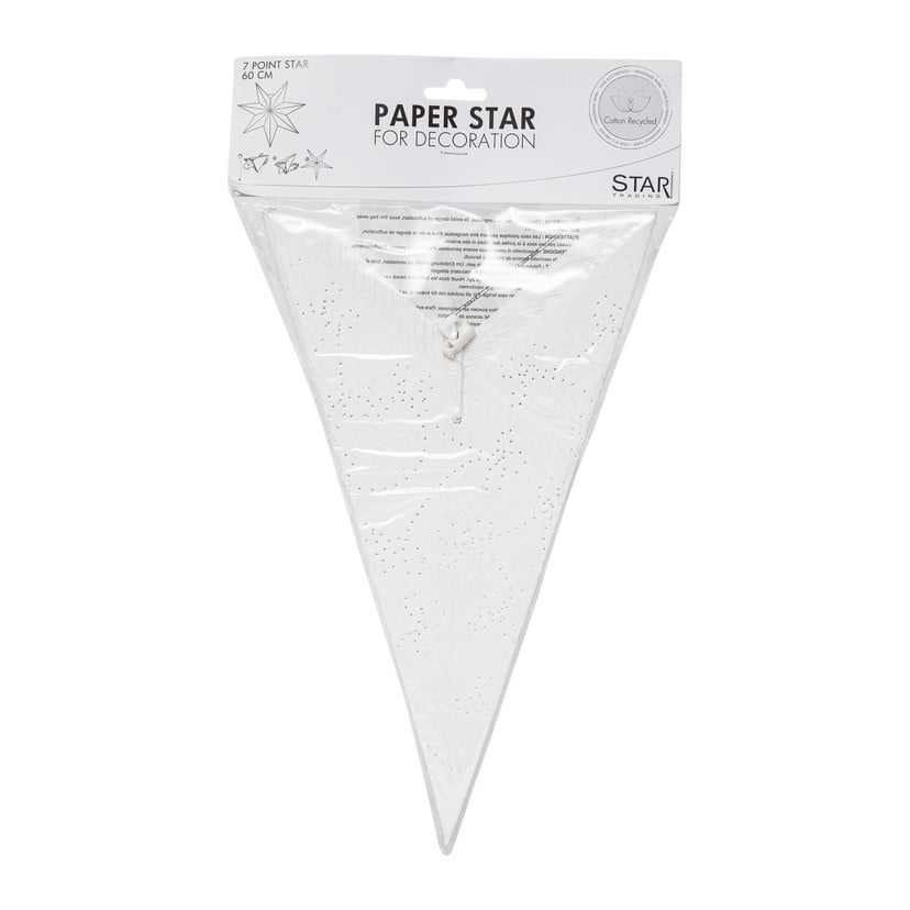 lampenwelt Papierstern Decorus ohne Beleuchtung weiß/silber Letzter Tag