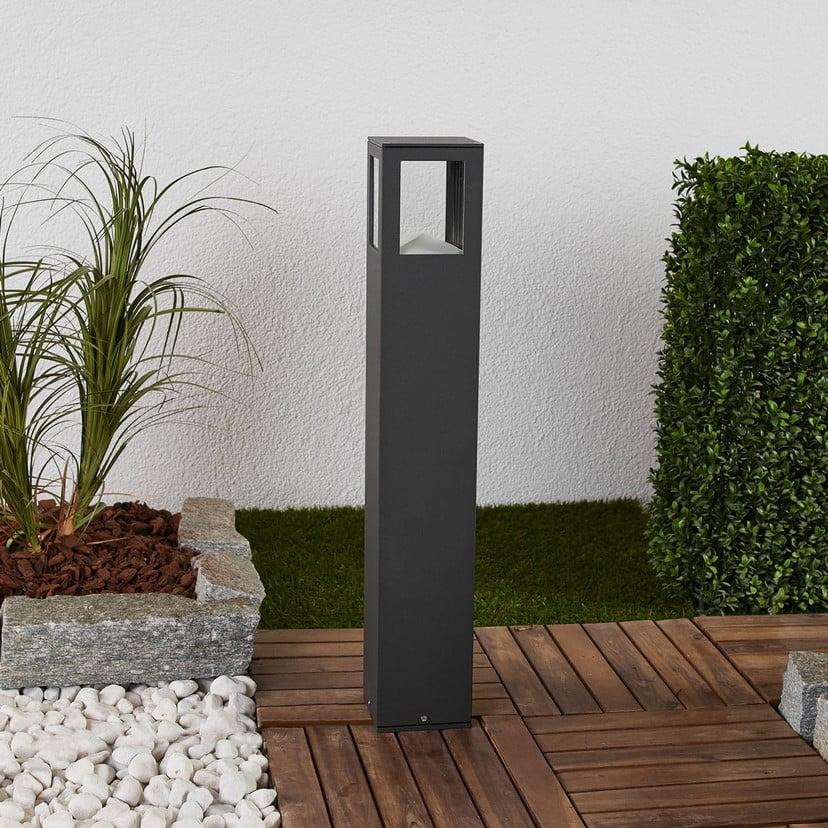 lampenwelt Lucande LED-Wegeleuchte Nicola 65 cm grafitgrau P54 Rabatt