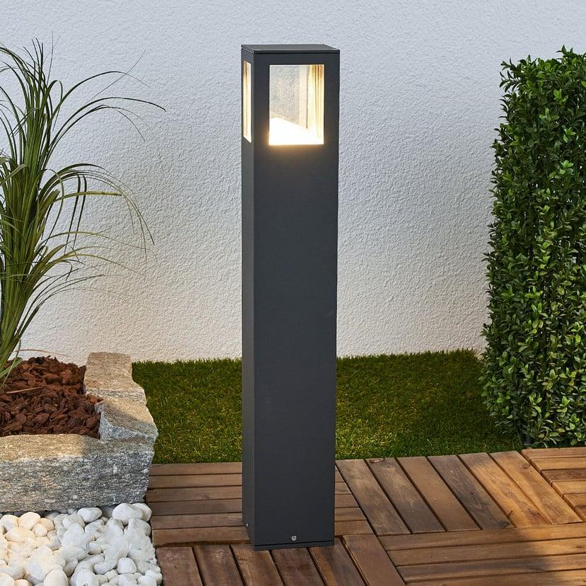 lampenwelt Lucande LED-Wegeleuchte Nicola 65 cm grafitgrau P54 Rabatt