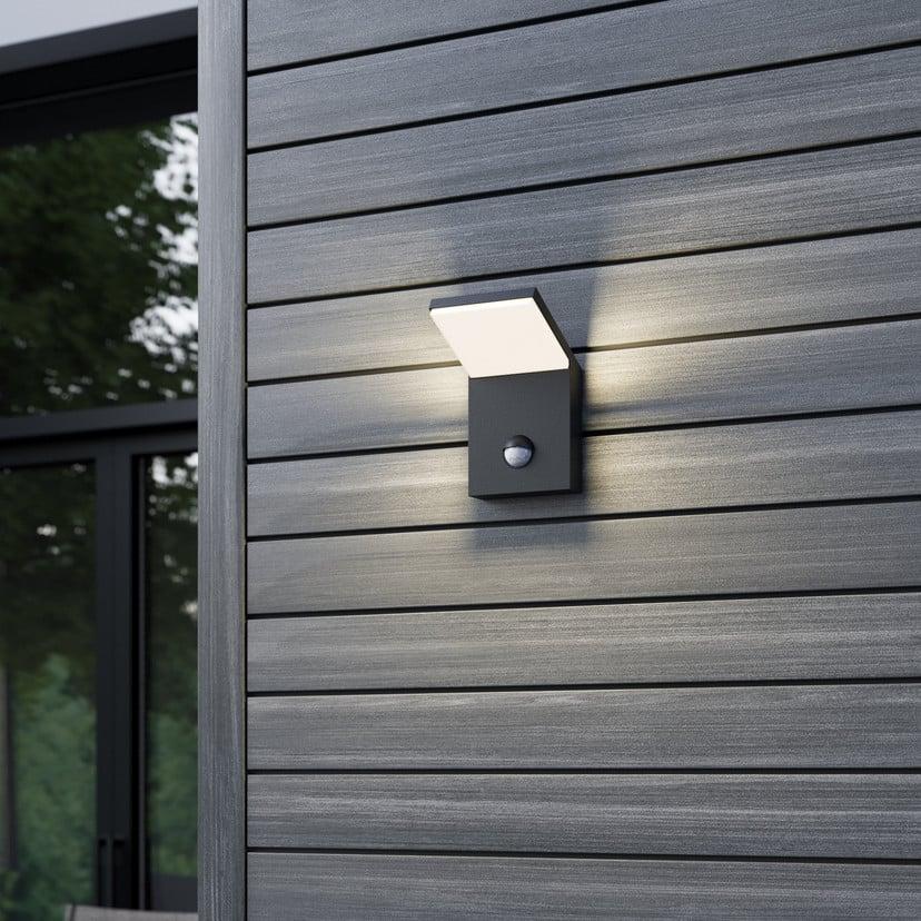 lampenwelt LED-Außenwandleuchte Nevio Metall anthrazit Sensor Günstig kaufen