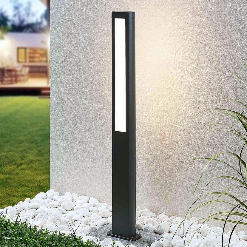 lampenwelt Lucande LED-Wegeleuchte Mhairi eckig anthrazit 100 cm Großer Ausverkauf