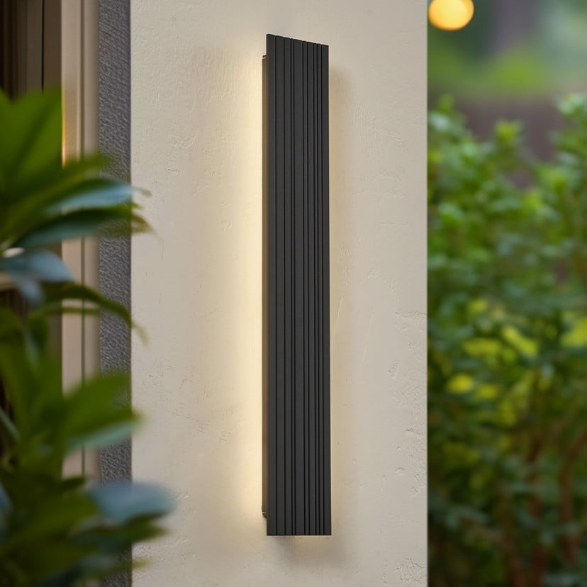 lampenwelt Lucande LED-Außenwandleuchte Melira Länge 60cm anthrazit Begrenztes Angebot