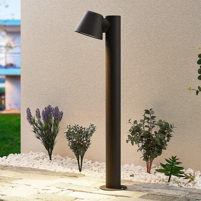 lampenwelt Lindby Pollerleuchte Ileyna anthrazit Metall 70cm Black Friday
