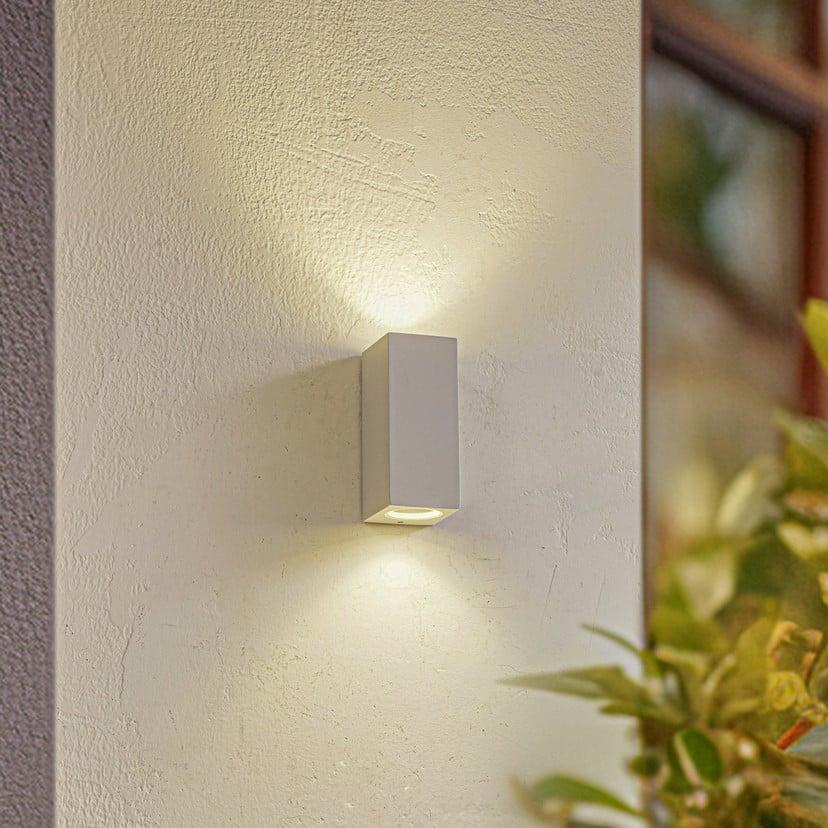lampenwelt Lucande Außenwandleuchte Xava up/down weiß 2-flg. GU10 Weihnachtsangebot