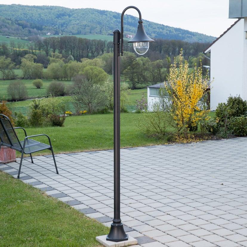lampenwelt Lindby Außenleuchte Daphne 220 cm schwarz E27 IP44 Muttertagsangebot