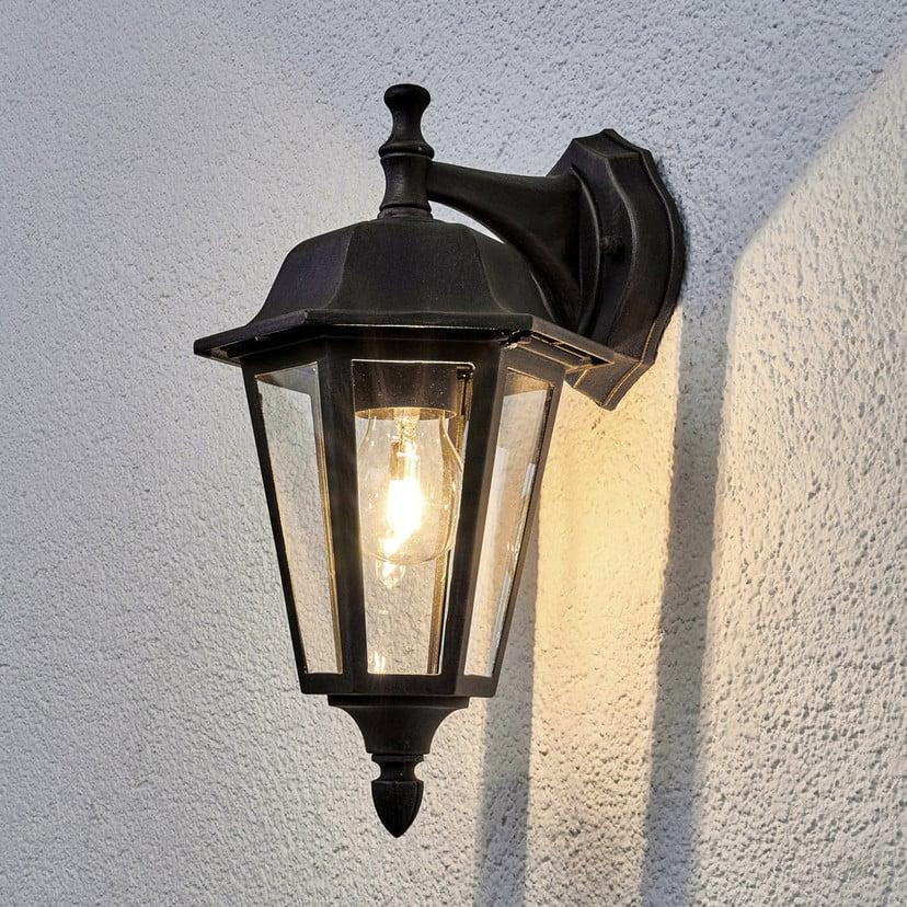 lampenwelt Lindby Außenwandleuchte Lamina Fassung oben Laterne E27 Valentinstagsangebot