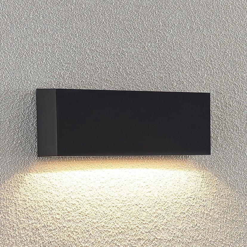 lampenwelt Lindby LED-Außenwandleuchte Jarte 24 cm down grau IP65 Lagerräumung