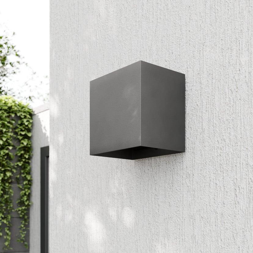 lampenwelt Lucande LED-Außenwandlampe Evie 14 cm anthrazit up/down Heißer Verkauf