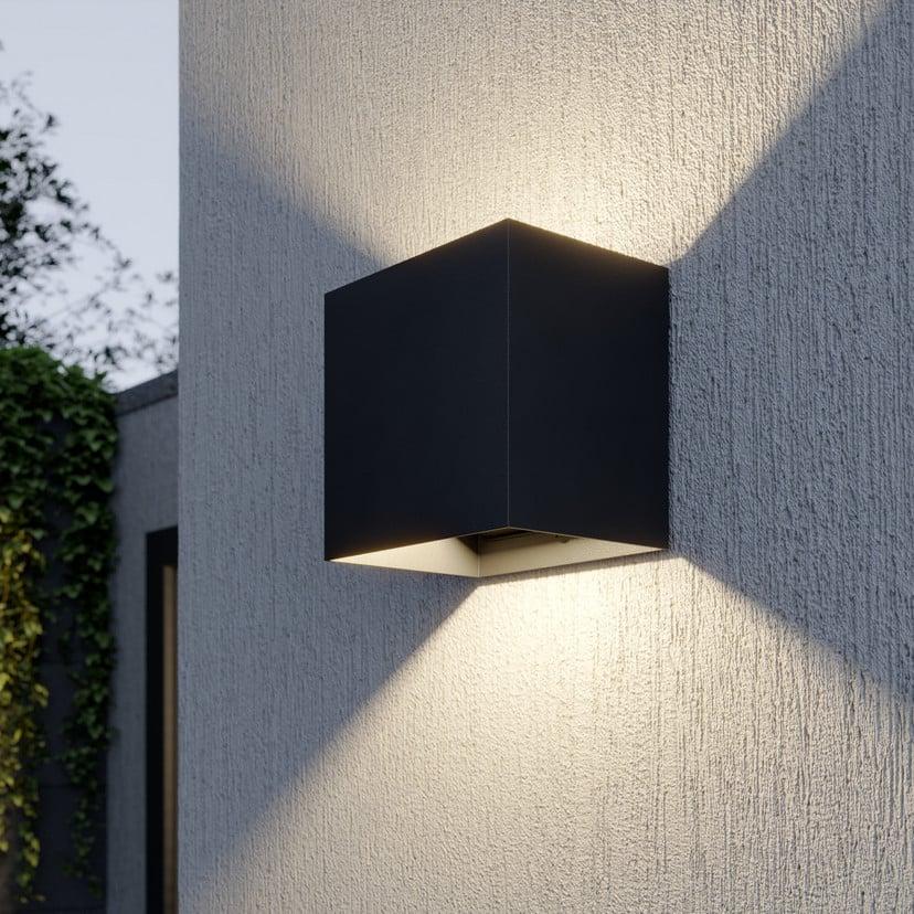 lampenwelt Lucande LED-Außenwandlampe Evie 14 cm anthrazit up/down Heißer Verkauf