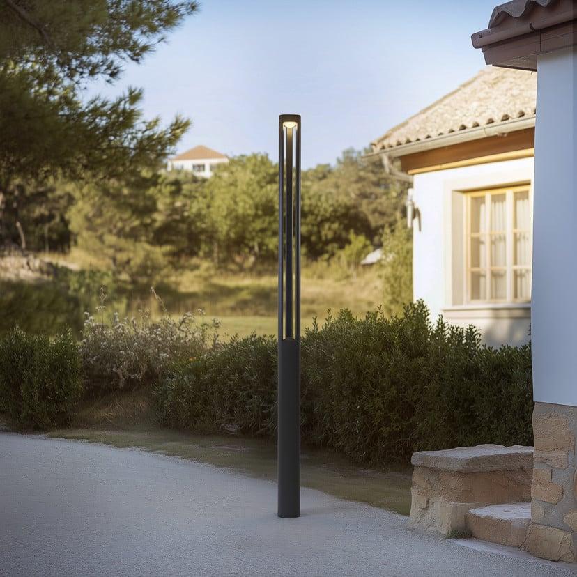 lampenwelt Lucande LED-Außenleuchte Zarek 230 cm anthrazit IP65 Neueste Mode