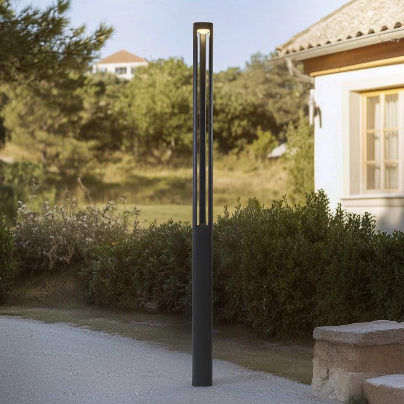 lampenwelt Lucande LED-Außenleuchte Zarek 230 cm anthrazit IP65 Neueste Mode