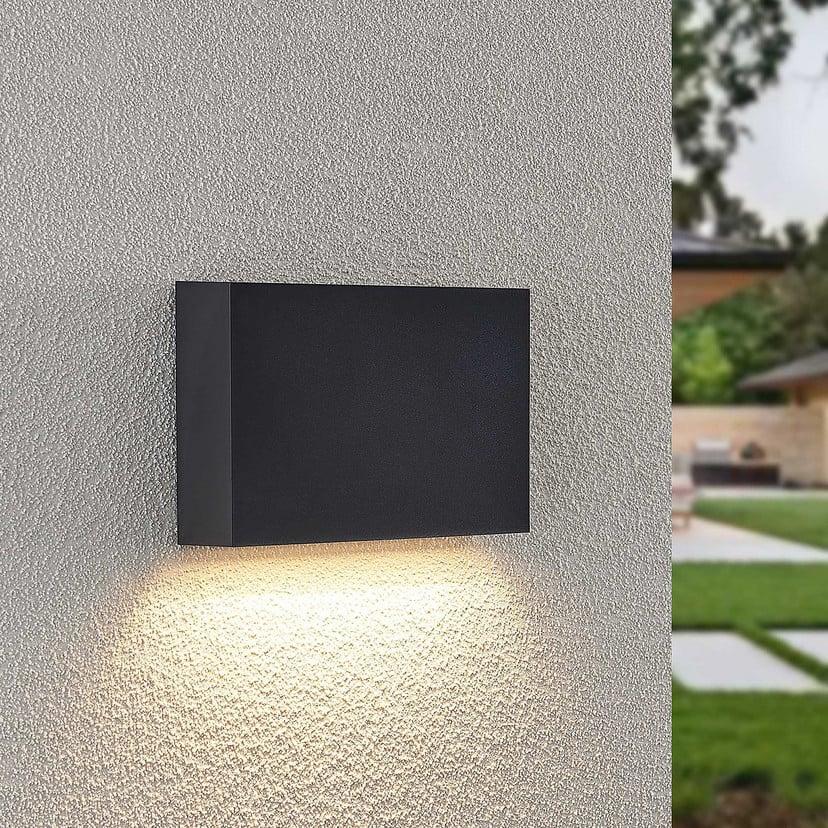 lampenwelt Lindby LED-Außenwandleuchte Jarte 20 cm down grau IP65 Große Rabatte