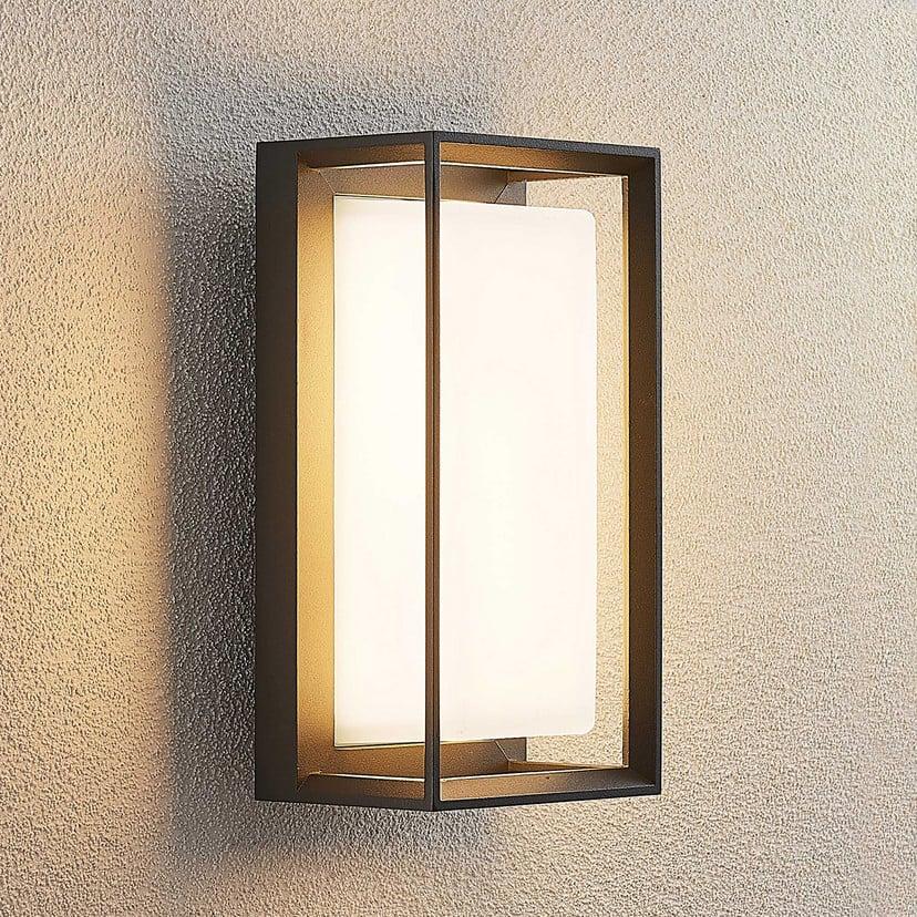 lampenwelt Arcchio LED-Wandleuchte Ismera anthrazit/opal IP65 Glas Tägliche Deals