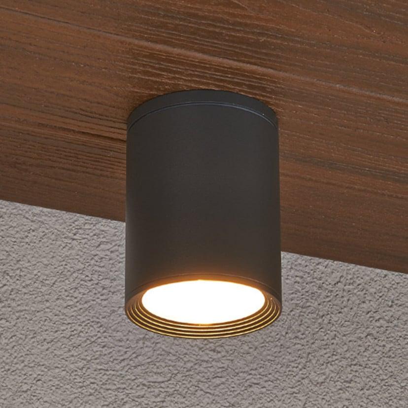 lampenwelt Lucande Außendeckenstrahler Minna graphit 14 cm IP54 E27 Kostenlose Rückgabe