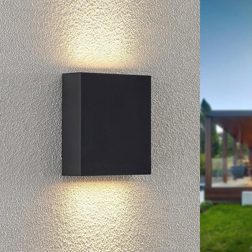 lampenwelt Lindby LED-Außenwandleuchte Ugar 13cm anthrazit up/down Letzte 2 Tage