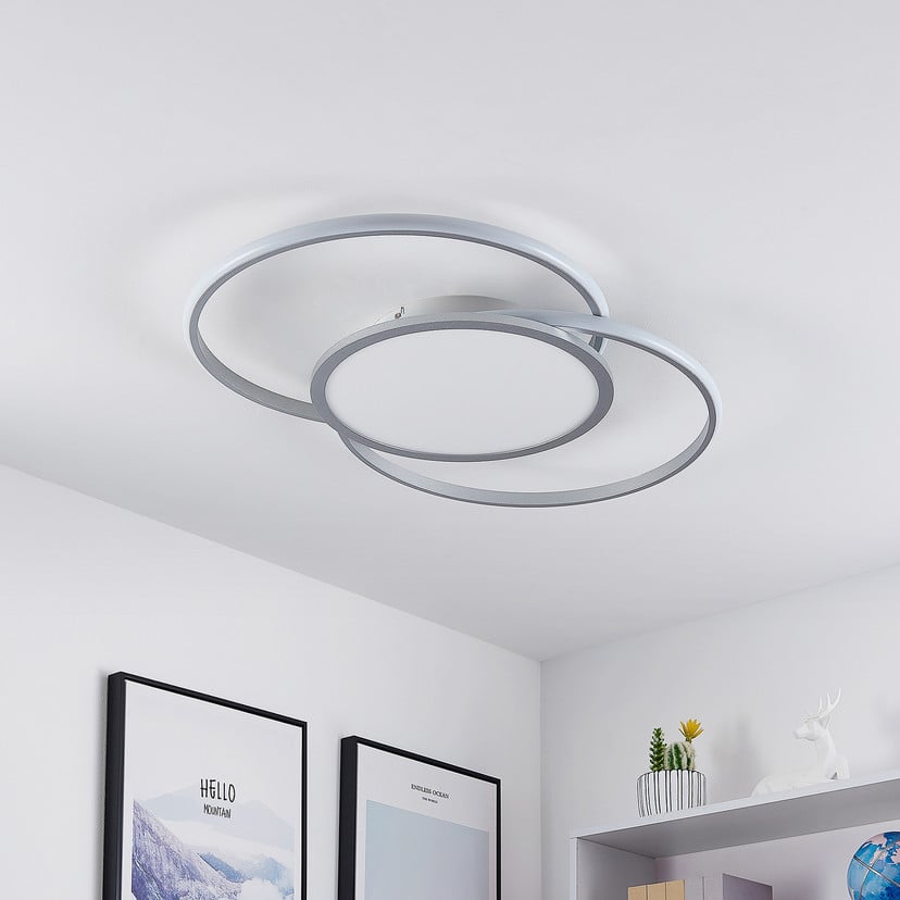 lampenwelt Lucande LED-Deckenlampe Senne CCT silber Metall Sonderangebot der Fabrik