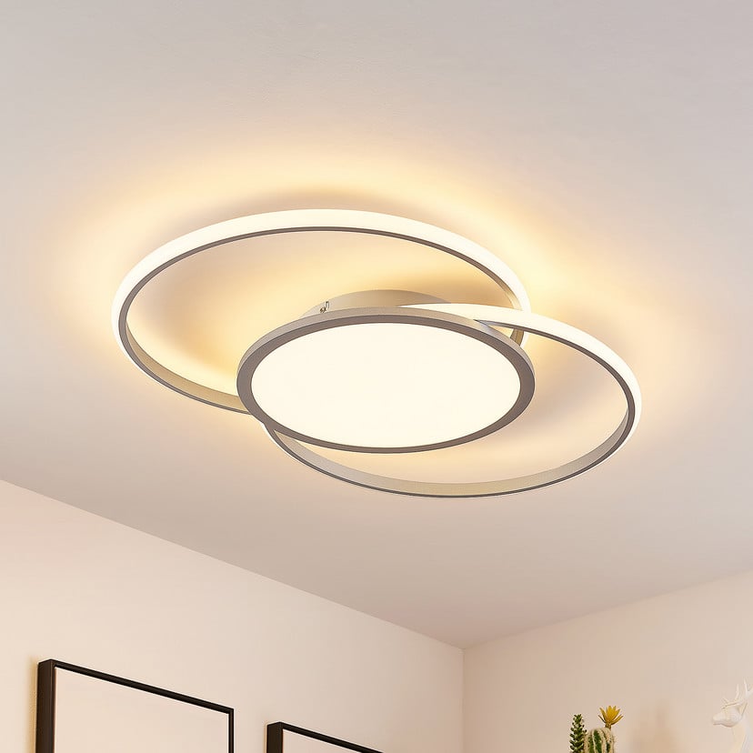 lampenwelt Lucande LED-Deckenlampe Senne CCT silber Metall Sonderangebot der Fabrik