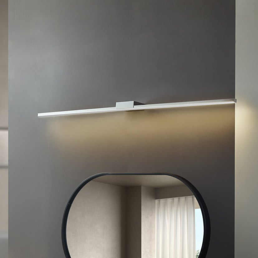 lampenwelt Lucande LED-Spiegellampe Kivana chrom Metall 120cm IP44 50% Rabatt mit kostenlosem Versand
