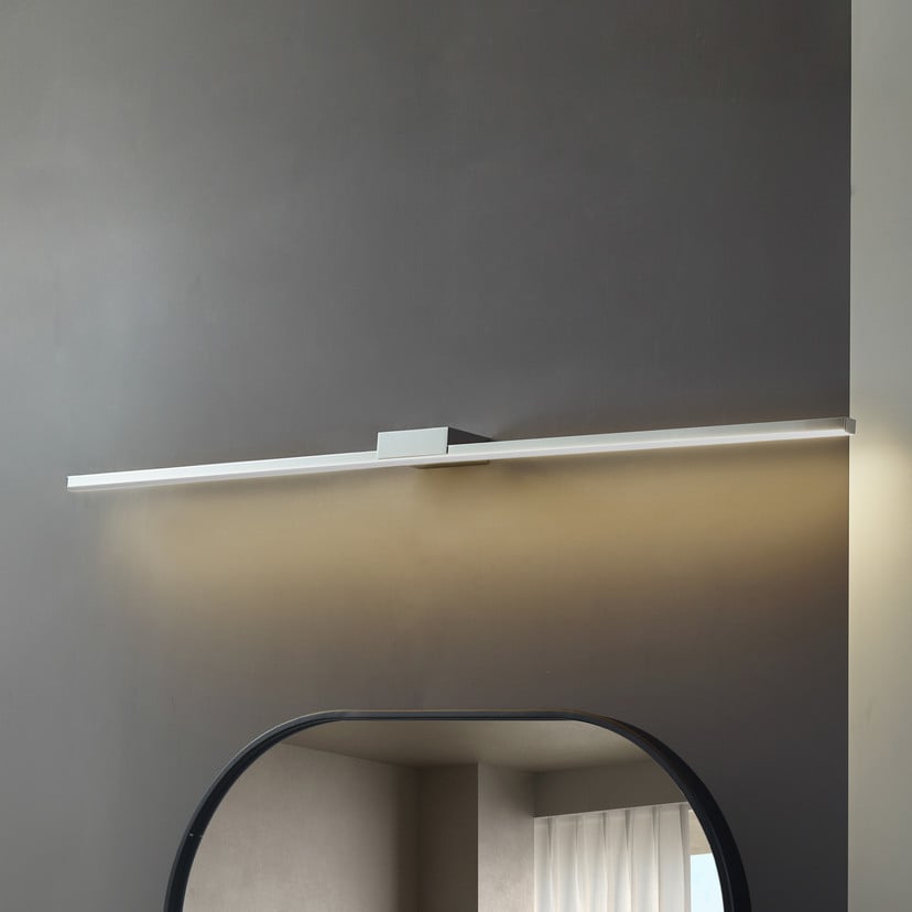 lampenwelt Lucande LED-Spiegellampe Kivana chrom Metall 120cm IP44 50% Rabatt mit kostenlosem Versand