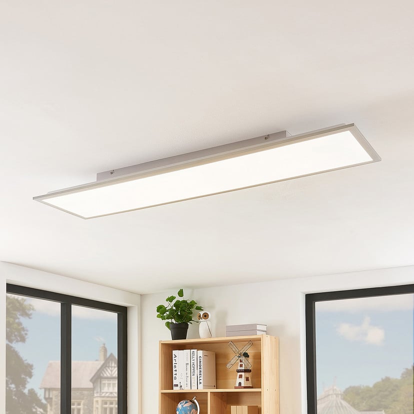lampenwelt Lindby LED-Panel Stenley 4.000 K 120 cm x 30 cm weiß Kostenloser Versand international