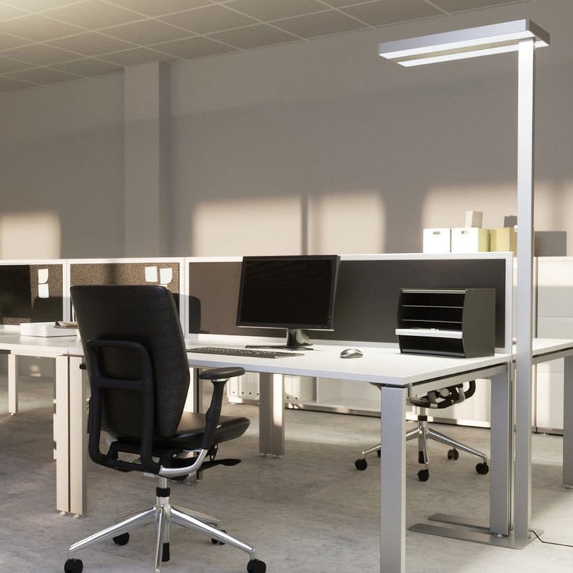 lampenwelt Arcchio LED-Stehleuchte Logan Neo silber 8.000 lm dimmbar Im Verkauf