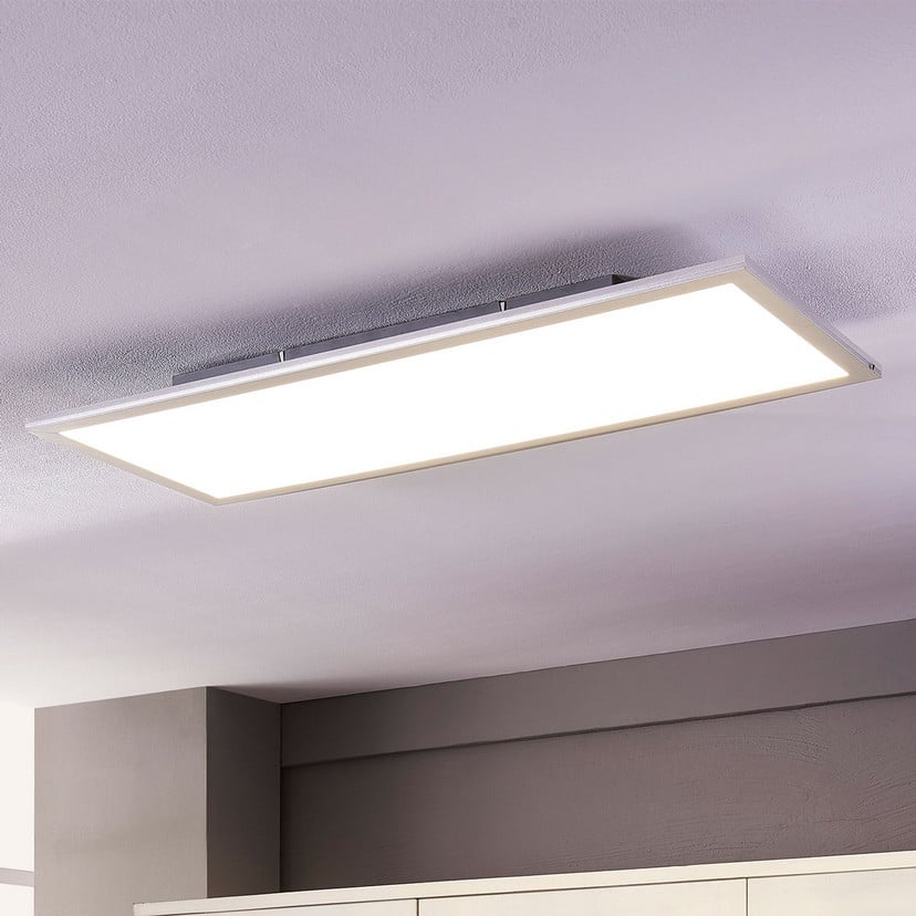 lampenwelt Lindby LED-Panel Livel 4000K 80 cm x 30 cm silber Metall Online