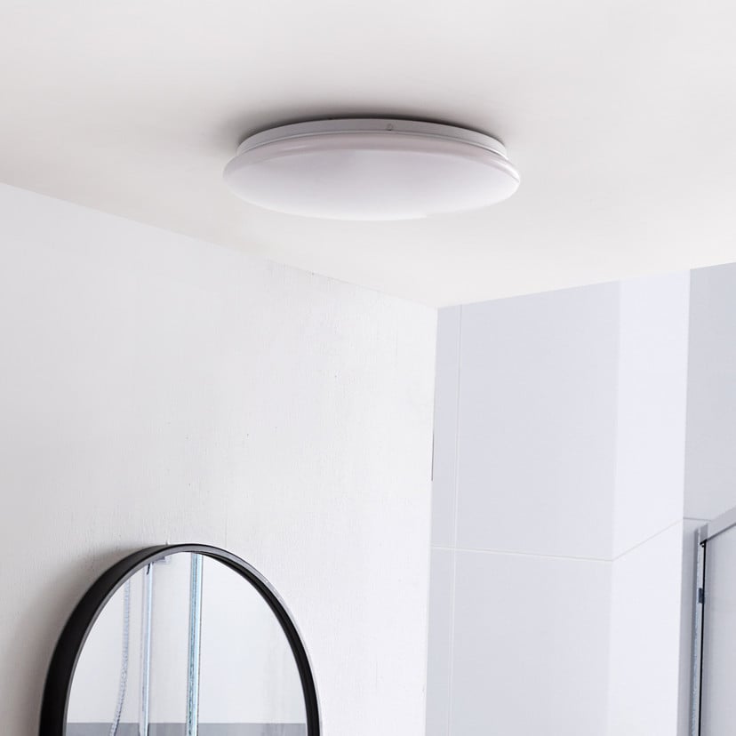 lampenwelt Lindby LED-Deckenleuchte Eovi Ø 33 cm weiß 3.000 K rund Auslauf