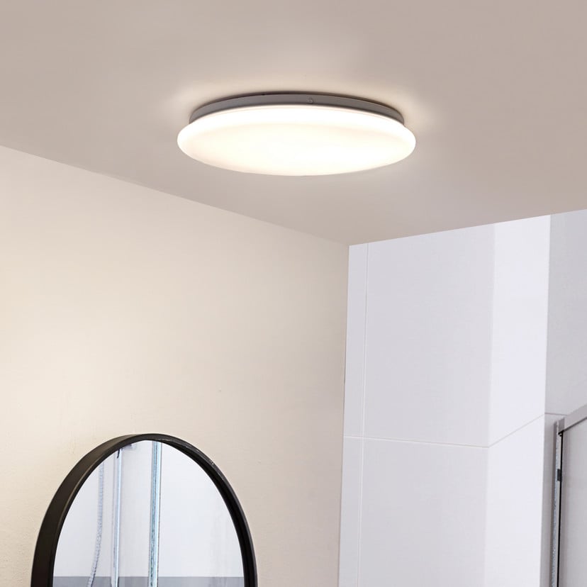 lampenwelt Lindby LED-Deckenleuchte Eovi Ø 33 cm weiß 3.000 K rund Auslauf