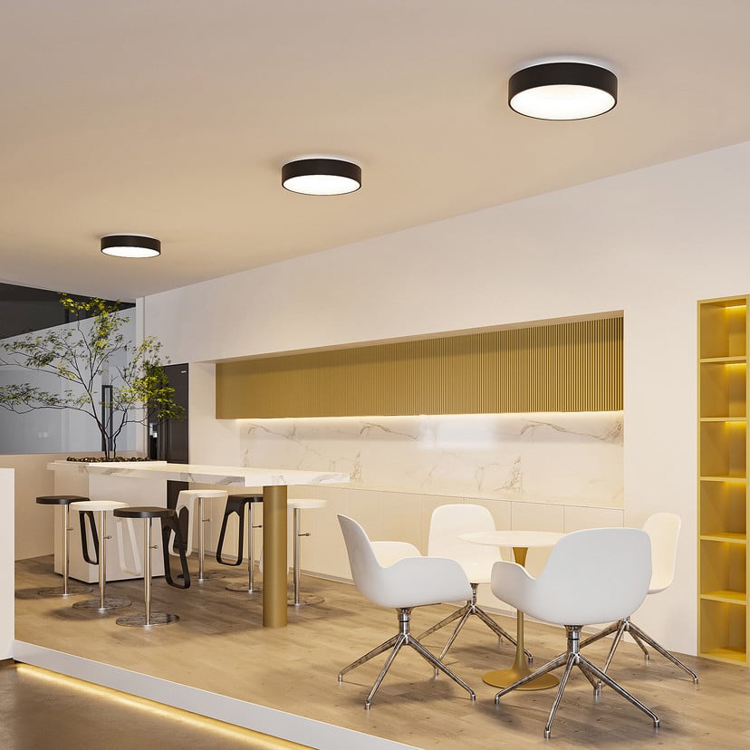 lampenwelt Arcchio LED-Deckenlampe Aleksi Ø 45cm schwarz Metall CCT Hotsell