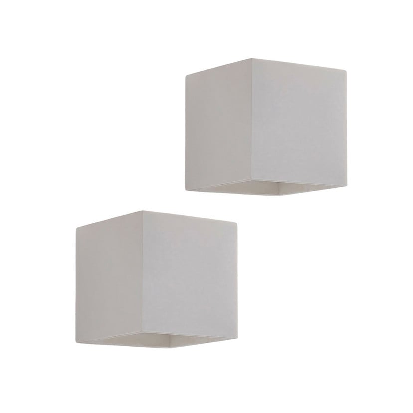 lampenwelt Lindby Wandleuchte Kay weiß Gips 2er-Set Günstiger Verkauf