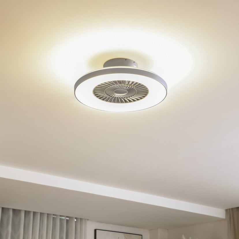 lampenwelt Lindby Smart LED-Deckenventilator Paavo silber leise Tuya Großer Ausverkauf