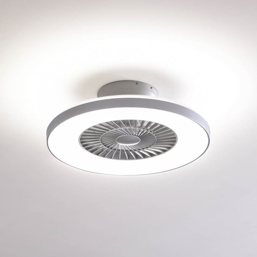 lampenwelt Lindby Smart LED-Deckenventilator Paavo silber leise Tuya Großer Ausverkauf
