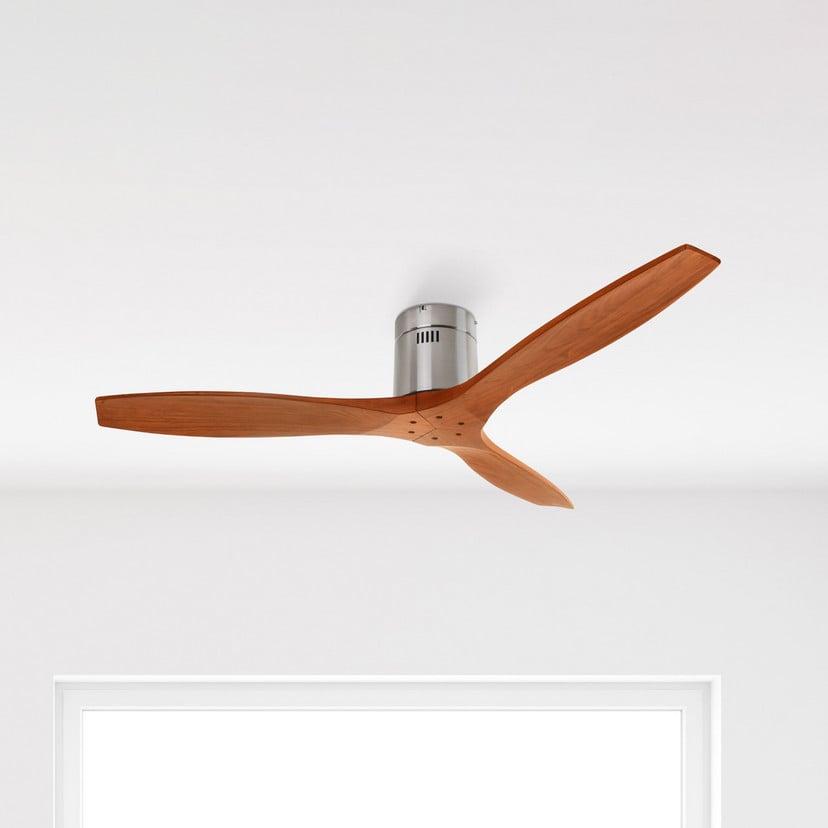 lampenwelt Deckenventilator Stem mit Holzflügeln holz dunkel Flash Sale
