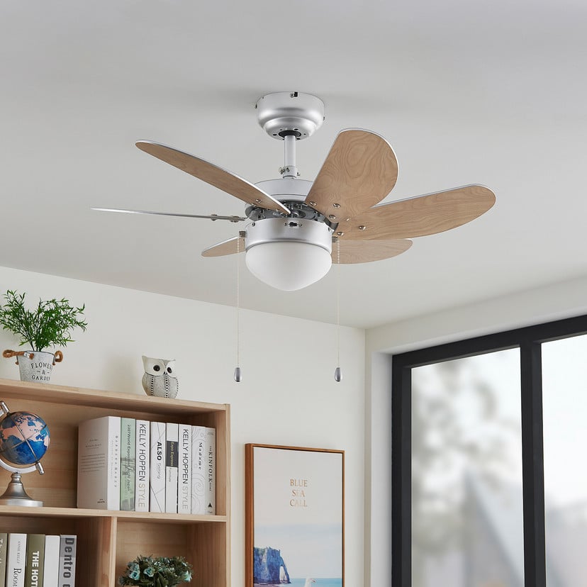 lampenwelt Lindby Deckenventilator mit Licht Minja silber leise 78cm Begrenztes Angebot
