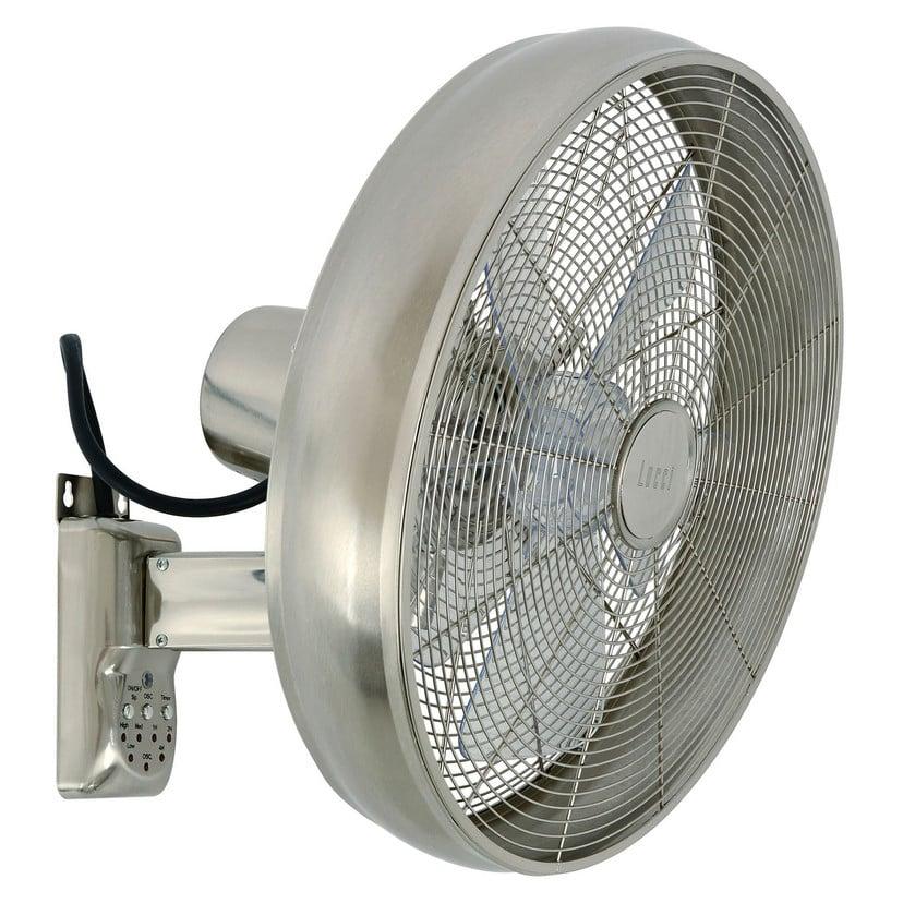 lampenwelt Beacon Wandventilator Breeze chromfarben/klar Ø 41 cm leise Exklusivangebot