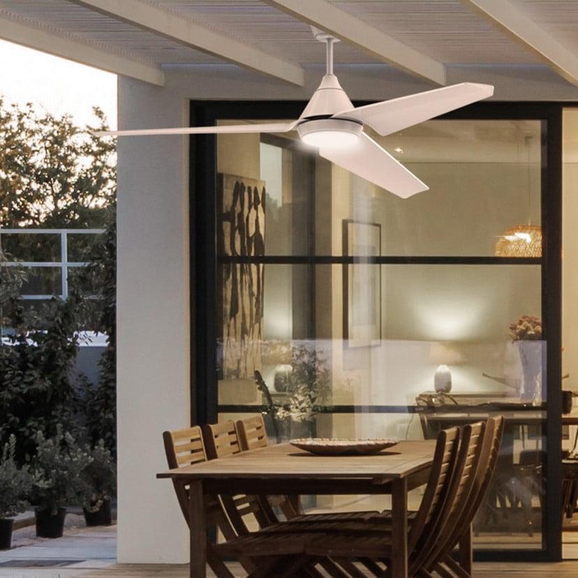 lampenwelt LED-Deckenventilator Bora Fernbedienung CCT IP44 Muttertagsangebot