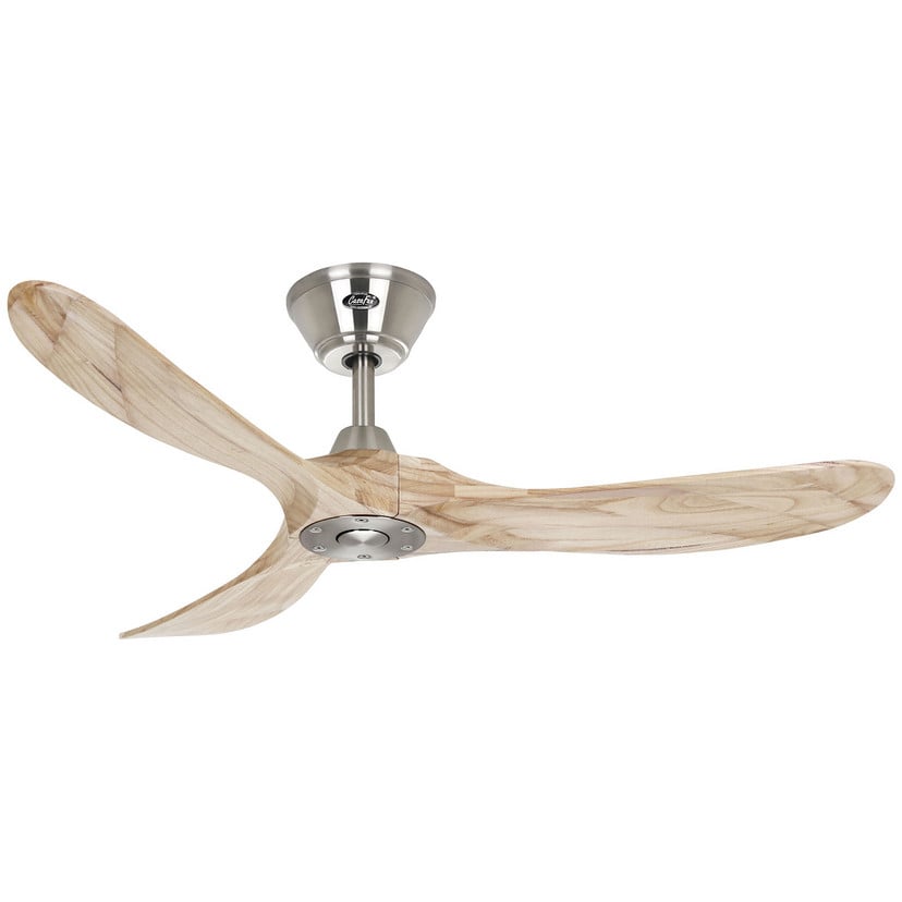 lampenwelt Deckenventilator Eco Genuino 122 chrom/Holz hell Jubiläumsangebot